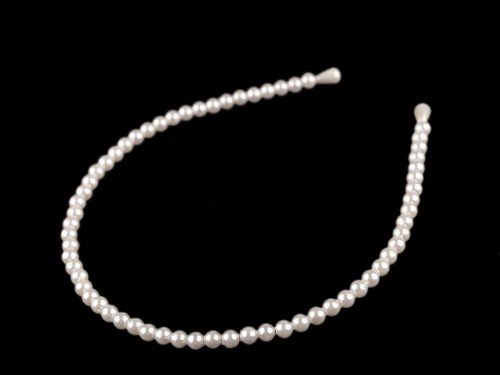  Perlová čelenka do vlasů 2 (Ø6 mm) perlová